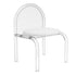 Modern Minimalist Round Sponge Flannel Acrylic Vanity Stool Backrest For Bedroom