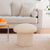 Contemporary Nordic Mushroom Shape Lambskin Low Stool For Living Room