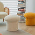 Contemporary Nordic Mushroom Shape Lambskin Low Stool For Living Room