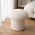 Contemporary Nordic Mushroom Shape Lambskin Low Stool For Living Room