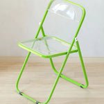 Modern Minimalist Square Acrylic Iron Foldable Chair Backrest For Living Room