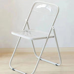 Modern Minimalist Square Acrylic Iron Foldable Chair Backrest For Living Room