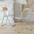 Modern Minimalist Square Acrylic Iron Foldable Chair Backrest For Living Room