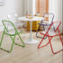 Modern Minimalist Square Acrylic Iron Foldable Chair Backrest For Living Room