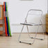 Modern Minimalist Square Acrylic Iron Foldable Chair Backrest For Living Room