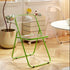 Modern Minimalist Square Acrylic Iron Foldable Chair Backrest For Living Room