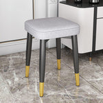 Modern Simplicity Square Upholstered Sponge Latex Carbon Steel Dining Chair For Dining Room