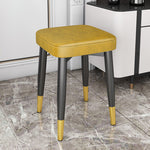 Modern Simplicity Square Upholstered Sponge Latex Carbon Steel Dining Chair For Dining Room