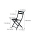 Contemporary Nordic Square Iron Foldable Chair Backrest For Living Room