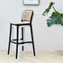 Contemporary Nordic Square PP Plastic Bar Stool Backrest Footrest For Dining Room