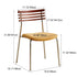 Modern Minimalist Ladderback Cotton Iron Wood Upholstered Dining Chair Backrest For Dining Room