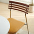 Modern Minimalist Ladderback Cotton Iron Wood Upholstered Dining Chair Backrest For Dining Room