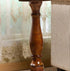 Traditional Vintage Round Tripod Rubber Wood End Table 1-Tier For Living Room