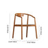 Traditional Vintage Wood Legs Square Dining Chair Backrest Armrest For Dining Room