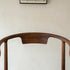 Traditional Vintage Wood Legs Square Dining Chair Backrest Armrest For Dining Room