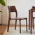 Modern Minimalist Square Walnut Wood Dining Chair Backrest For Dining Room