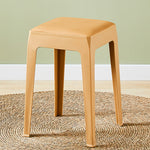 Modern Minimalist Square Upholstered PU Leather PP Plastic Bar Stool For Dining Room