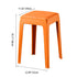 Modern Minimalist Square Upholstered PU Leather PP Plastic Bar Stool For Dining Room