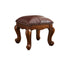 Contemporary Luxury Square Leather Upholstered Footstool For Entryways