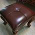 Contemporary Luxury Square Leather Upholstered Footstool For Entryways