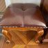 Contemporary Luxury Square Leather Upholstered Footstool For Entryways