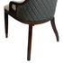 Modern Luxury Plaid Back Leather Rubber Wood Dining Chair Backrest For Dining Room