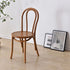 Contemporary Retro Rattan Beech Wood Round Arched Dining Chair Backrest For Dining Room