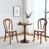 Contemporary Retro Rattan Beech Wood Round Arched Dining Chair Backrest For Dining Room