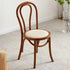 Contemporary Retro Rattan Beech Wood Round Arched Dining Chair Backrest For Dining Room