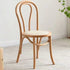 Contemporary Retro Rattan Beech Wood Round Arched Dining Chair Backrest For Dining Room