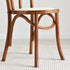 Contemporary Retro Rattan Beech Wood Round Arched Dining Chair Backrest For Dining Room