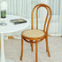 Contemporary Retro Rattan Beech Wood Round Arched Dining Chair Backrest For Dining Room