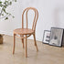 Contemporary Retro Rattan Beech Wood Round Arched Dining Chair Backrest For Dining Room