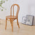 Contemporary Retro Rattan Beech Wood Round Arched Dining Chair Backrest For Dining Room