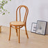 Contemporary Retro Rattan Beech Wood Round Arched Dining Chair Backrest For Dining Room