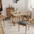 Traditional Vintage Round Carbon Steel Leather Dining Chair Backrest For Dining Room