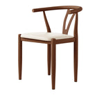 Traditional Vintage Round Carbon Steel Leather Dining Chair Backrest For Dining Room