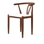 Traditional Vintage Round Carbon Steel Leather Dining Chair Backrest For Dining Room