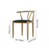 Traditional Vintage Round Carbon Steel Leather Dining Chair Backrest For Dining Room