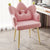 Contemporary Nordic Crown Flannel Upholstered Iron Plastic Spinning Legs Accent Chair For Living Room