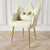 Contemporary Nordic Crown Flannel Upholstered Iron Plastic Spinning Legs Accent Chair For Living Room