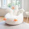 Contemporary Creative Swan Shape Lamb Cashmere Accent Chair Backrest For Living Room