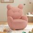 Contemporary Creative Kids Bear Lamb Cashmere Accent Chair Backrest Armrest For Living Room