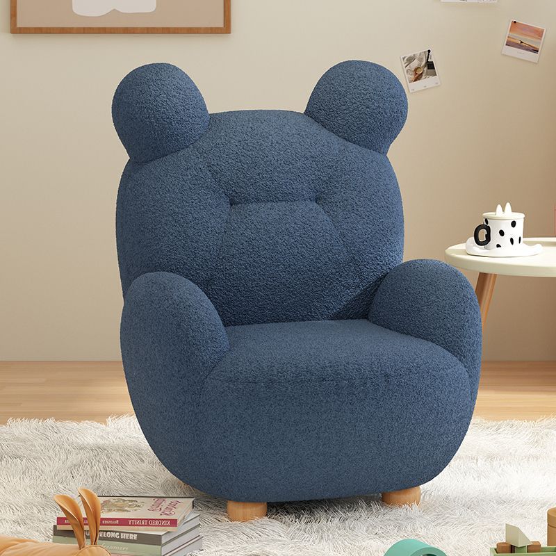 Contemporary Creative Kids Bear Lamb Cashmere Accent Chair Backrest Armrest For Living Room