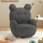 Contemporary Creative Kids Bear Lamb Cashmere Accent Chair Backrest Armrest For Living Room