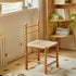 Traditional Vintage Ladder Back Rubber Wood Dining Chair For Dining Room