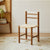 Traditional Vintage Ladder Back Rubber Wood Dining Chair For Dining Room