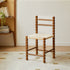 Traditional Vintage Ladder Back Rubber Wood Dining Chair For Dining Room