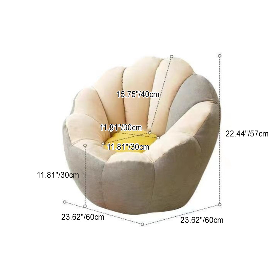 Contemporary Scandinavian Cotton Particle Lazy Round Pumpkin Sofa Armrest For Living Room