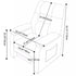 Contemporary Scandinavian Rectangular Square Storage Bag Wood Antifouling Leather Adjustable Backrest Accent Chair Armrest For Living Room